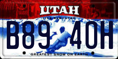 UT license plate B894OH