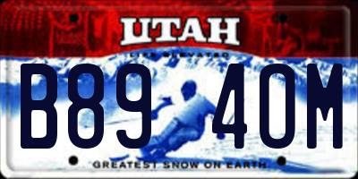 UT license plate B894OM