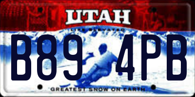 UT license plate B894PB