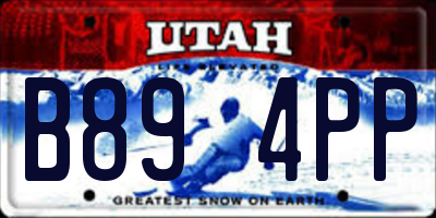 UT license plate B894PP