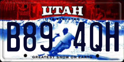 UT license plate B894QH