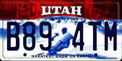 UT license plate B894TM