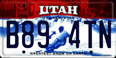 UT license plate B894TN