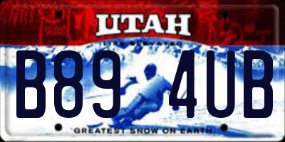 UT license plate B894UB