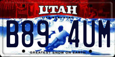 UT license plate B894UM
