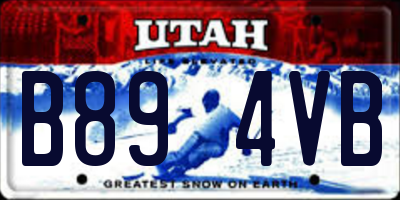 UT license plate B894VB