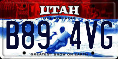 UT license plate B894VG