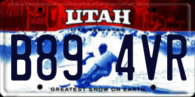 UT license plate B894VR