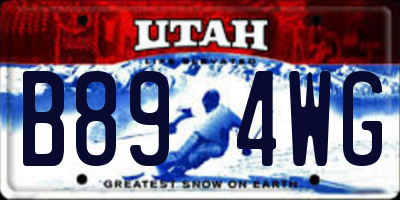 UT license plate B894WG