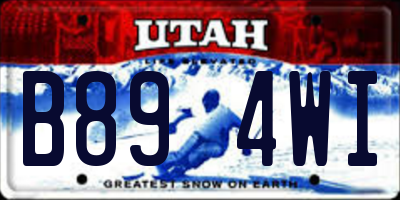 UT license plate B894WI