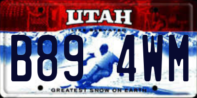 UT license plate B894WM
