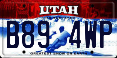 UT license plate B894WP