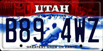 UT license plate B894WZ