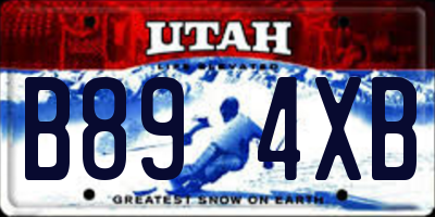 UT license plate B894XB