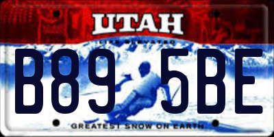 UT license plate B895BE