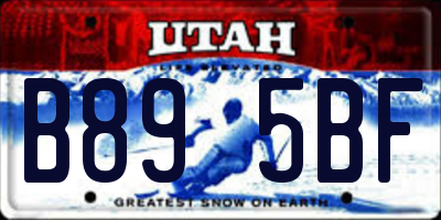 UT license plate B895BF