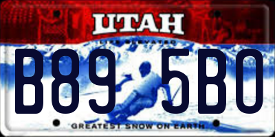 UT license plate B895BO