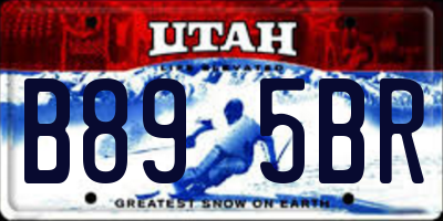 UT license plate B895BR
