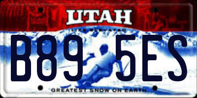 UT license plate B895ES