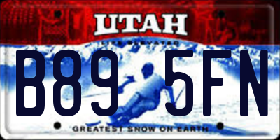 UT license plate B895FN