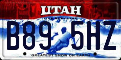 UT license plate B895HZ