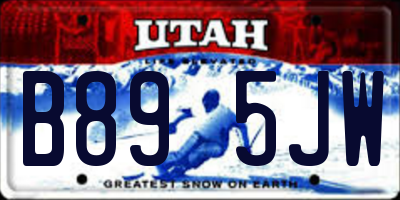 UT license plate B895JW