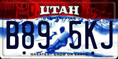 UT license plate B895KJ