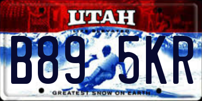 UT license plate B895KR