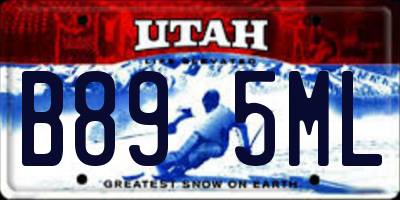 UT license plate B895ML