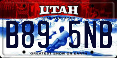 UT license plate B895NB
