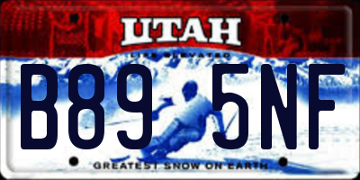 UT license plate B895NF