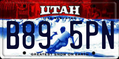 UT license plate B895PN