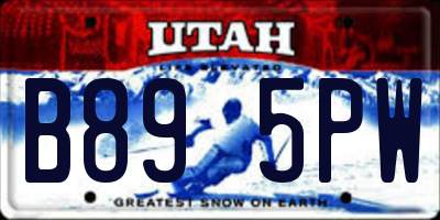 UT license plate B895PW