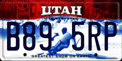 UT license plate B895RP