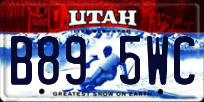 UT license plate B895WC