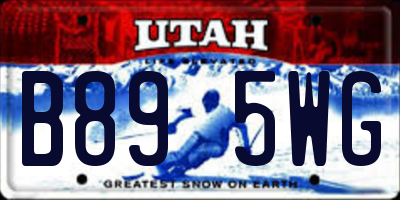 UT license plate B895WG