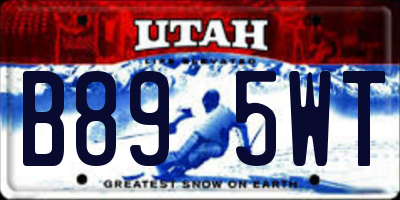 UT license plate B895WT