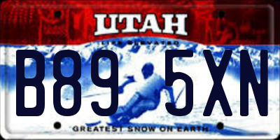 UT license plate B895XN