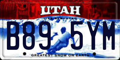 UT license plate B895YM