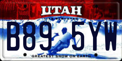 UT license plate B895YW