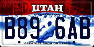 UT license plate B896AB