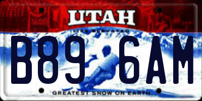 UT license plate B896AM