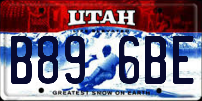 UT license plate B896BE