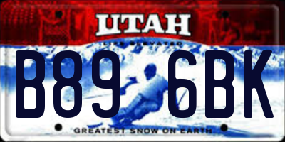 UT license plate B896BK