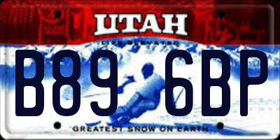UT license plate B896BP