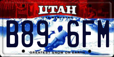 UT license plate B896FM