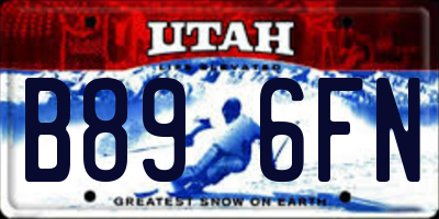 UT license plate B896FN