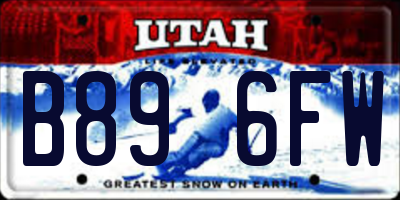 UT license plate B896FW