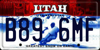 UT license plate B896MF
