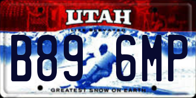 UT license plate B896MP